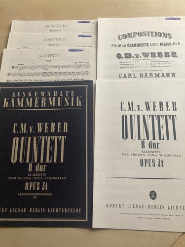 Weber quintett b - quintett, dur